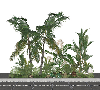 Modern Shrub Plant Heap 3d model