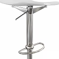Stylish Modern Bar Stools With Transparent Seats And Adjustable Chrome Bases 3d model