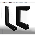 Door and window node profile 3d model