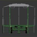 Green Metal Construction Scaffolding With Platform Stairs And Roof Structure