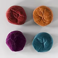 Vibrant Bean Bag Chair in Purple Teal Orange Red Colors