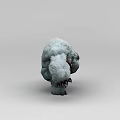 Large White Inflatable Snow Monster Figure With Fluffy Texture Sturdy Limbs And Dark Claws Design