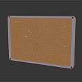 Wooden Cork Bulletin Board With White Frame And Red Push Pins For Office Home Use