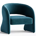 Elegant Modern Brown Velvet Leisure Chair With Curved Backrest And Armrests