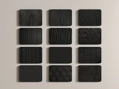 Modern wall shape texture wall 3d model