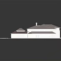 Luxury Mansion With Red Roof And Central Swimming Pool Courtyard Design
