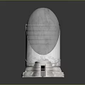 Modern White Tech Device With Transparent Dome And Control Panel Base