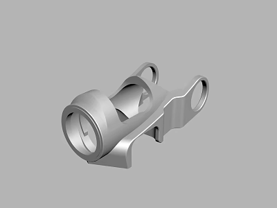 Durable Metal Mechanical Bracket With Circular Holes And Tubular Support 3d model
