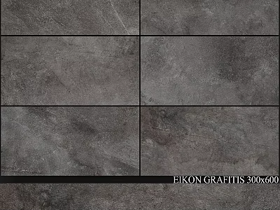 EIKON GRAFITIS 30x60cm Gray Textured Tiles For Interior Wall And Floor 3d model