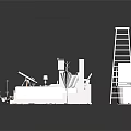Industrial Equipment Collection Including Machinery Tools And Various Components Setup