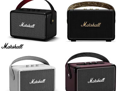 Marshall Bluetooth Speaker Designs With Portable Handle And Multiple Colors 3d model
