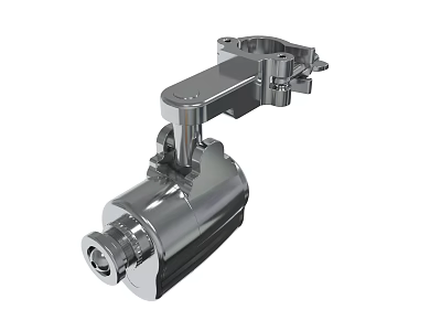 Shiny Metal Mechanical Component With Industrial Structure And Connection Parts 3d model