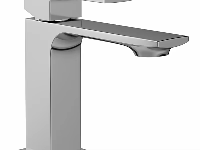 Modern Sleek Design Stainless Steel Faucet With Single Handle For Bathroom 3d model