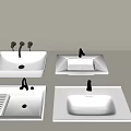 Wash basin wash basin sink faucet counter basin under counter basin combination 3d model