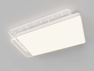 Modern Sleek Ceiling Light With White Design And Bright LED Illumination 3d model