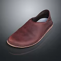Brown Leather Casual Slip On Shoes For Comfortable Daily Wear With Simple Design