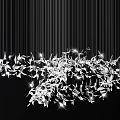 Elegant Crystal Chandelier With Sparkling Crystals And Branch Like Hanging Structure