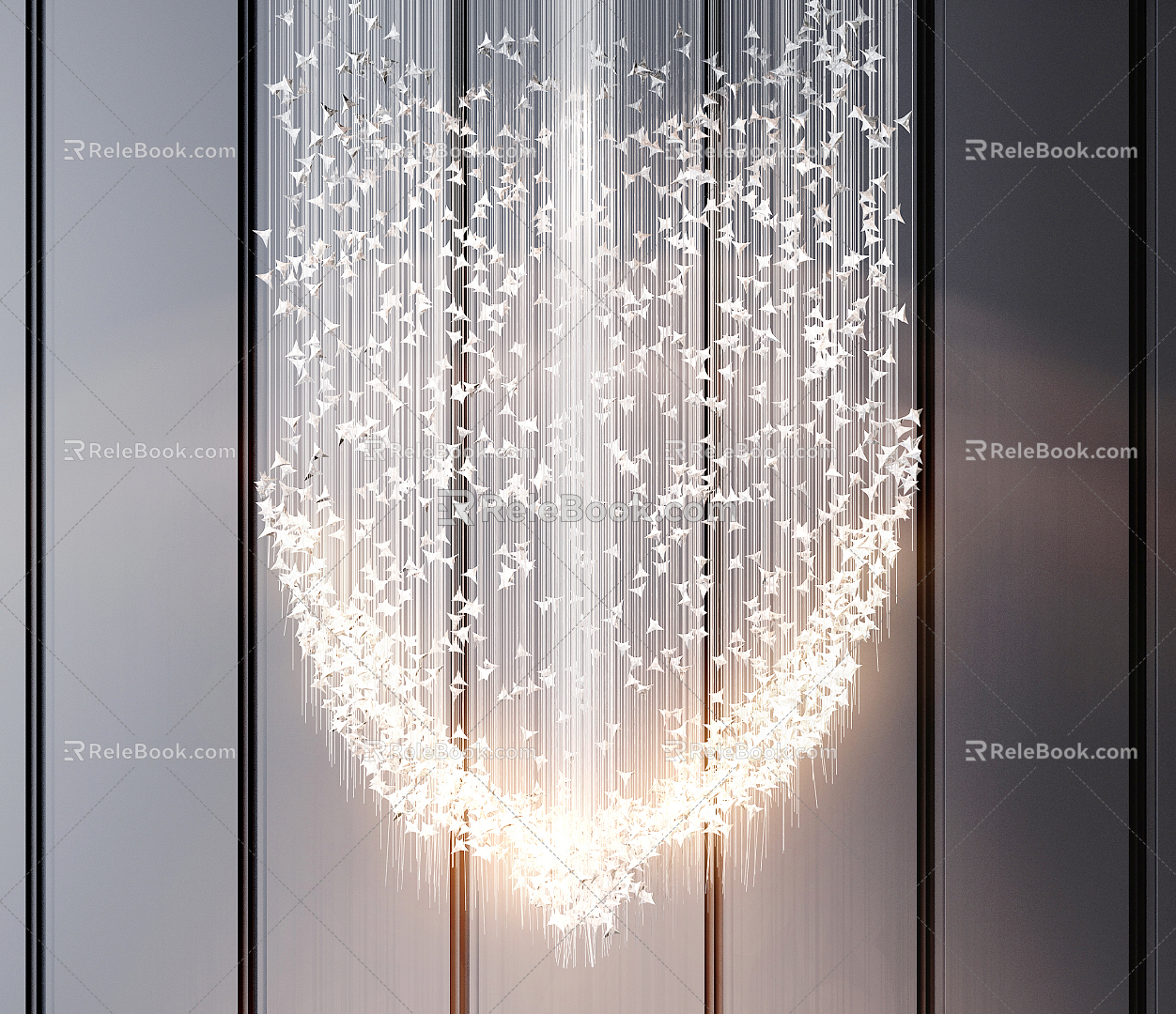 Modern Crystal Chandelier Lobby Chandelier 3d model