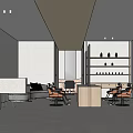 Modern Minimalist Beauty Hair Salon Interior Design With Reception Counter Client Chairs And Product Shelves