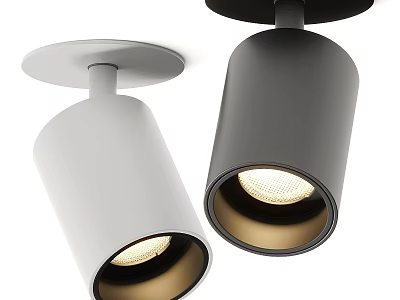 Modern White and Black Downlights Spotlights for Indoor Ceiling Lighting Fixtures 3d model