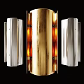 Modern Gold And Silver Wall Lamp Design With Illuminated Accents For Home Decor