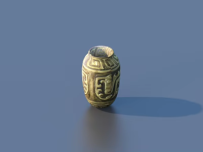 Antique pottery pot artifacts 3d model