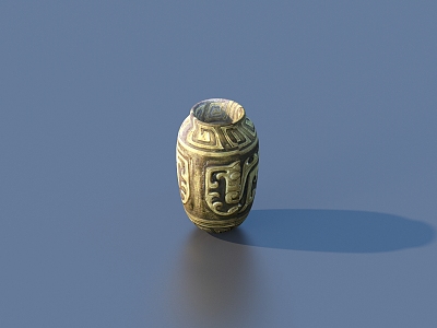 Antique pottery pot artifacts 3d model