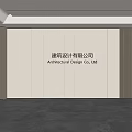Modern Front Desk Background Wall Simple Background Wall Front Desk Reception Area Background Wall Company Front Desk Background Wall 3d model