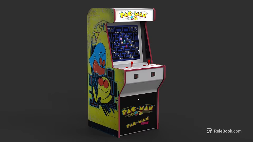Classic PAC-MAN Arcade Machine Entertainment Appliance For Retro Gaming Fun 3d model 