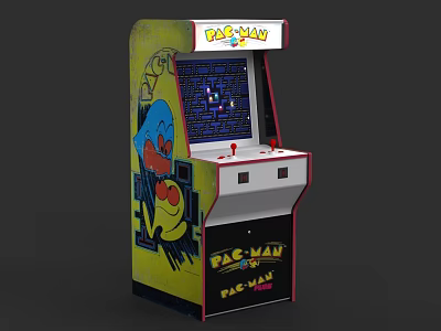 Classic PAC-MAN Arcade Machine Entertainment Appliance For Retro Gaming Fun 3d model
