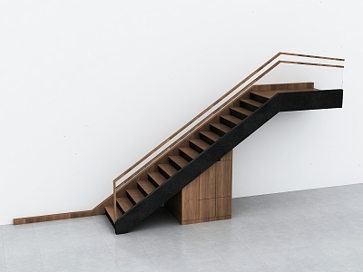 Log Style Simple Japanese Style Stair model