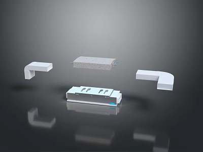 Modern White Industrial Structural Components Including Angles Plates And Profiles 3d model