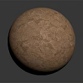 Natural Wooden Stone Sphere With Brown Textured Surface And Smooth Round Natural Shape