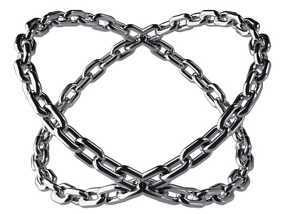 Modern Metal Chain Iron Chain 3d model