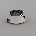 Modern White Recessed Downlight Spotlight with Metal Heat Sink and Mounting Clips