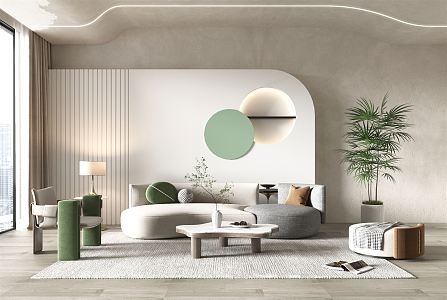 modern living room home living room 3d model