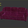 Elegant Red Leather Three Seater Sofa with Classic Design and Comfortable Cushions