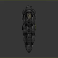 Futuristic Sci Fi Spaceship With Detailed Mechanical Structures And Glowing Accents