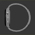 Modern Lifestyle Watch With Silver Metal Strap And Black Dial Featuring Multiple Sub-dials