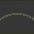 Gray Stone Arch Bridge Model With Multiple Pillars And Reflection