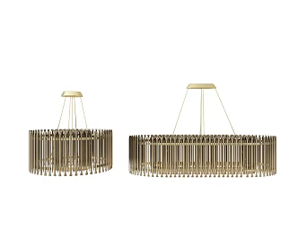 Modern chandelier combination 3d model