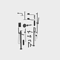 Modern Black Shower Head Set With Handheld Sprayer And Wall Mounted Fixtures