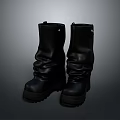 Durable Black Tall Boots For Daily Use With Comfortable Fit And Non Slip Sole