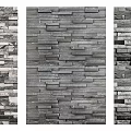 Modern Stacked Stone Background Wall With Panel Texture And Neutral Gray Tones Design Ideas 3d model