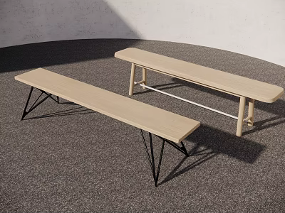 Modern Stool Bench Silent Original Wood Bench Solid Wood Bench Shoe Changing Bench 3d model