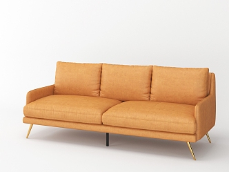 Modern two-seat sofa 3d model