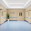 Spacious Waiting Room With Gray Chairs Wooden Walls TV Screens And Blue Flooring