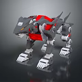 Modern Robot Dog Mechanical Dog Machine Warrior Mechanical Combat Police 3d model