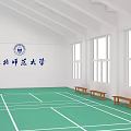 Northeast Normal University Indoor Sports Fitness Facility With Green Floor