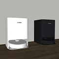 Anmon Automatic Sensor Soap Dispensers White And Black On Wooden Floor With Light Wall